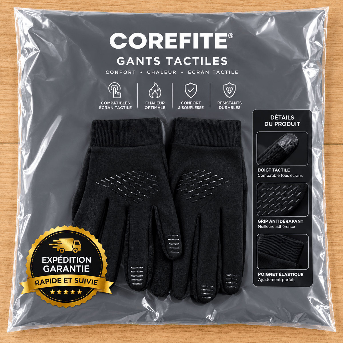 Gants Tactiles Corefite Edition 2026 - Meilleure Vente - corefitetshirt